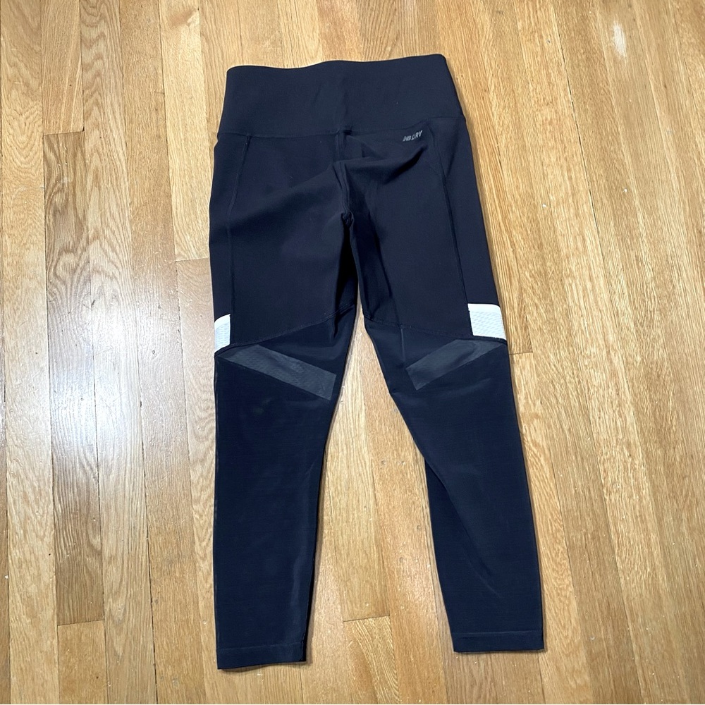 New Balance Sport Black White Stripe Mesh Panel High-Mid Waist Leggings S? - Picture 10 of 11
